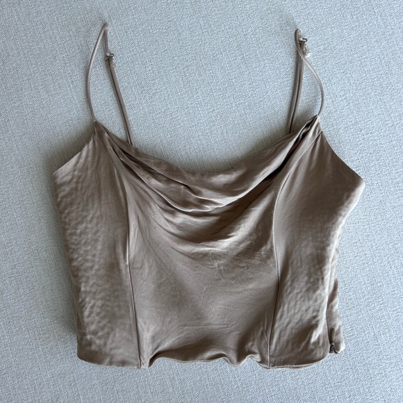 Zara Champagne Corset Tank Top - Picture 3 of 4